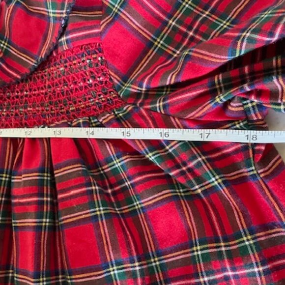 JANIE & JACK Bradbury Red Tartan Good Night Holiday Tartan Nightgown 12 - Picture 14 of 14